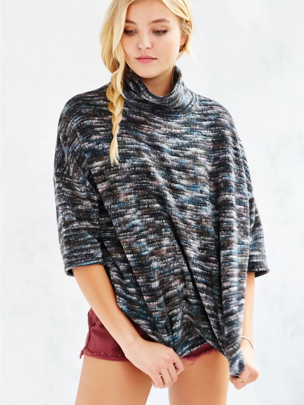 Urban Outfitters Silence + Noise Shayna Textured Cowl Neck Sweater Top Cozy XS